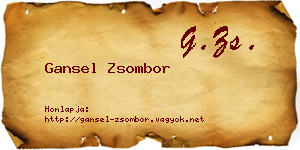Gansel Zsombor névjegykártya